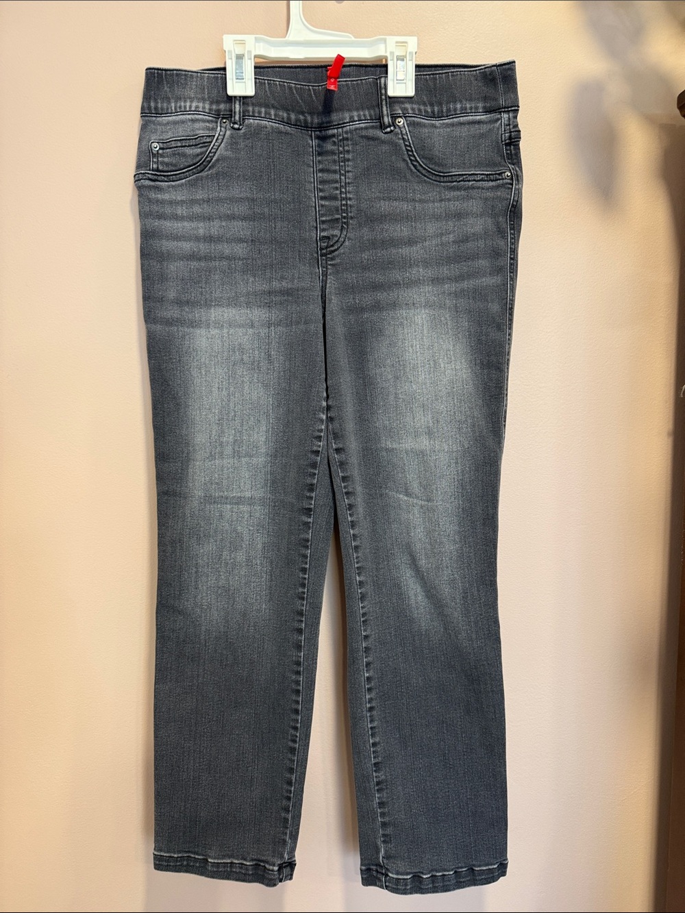 SPANX Women's Faded Charcoal Straight-Leg Jeans
